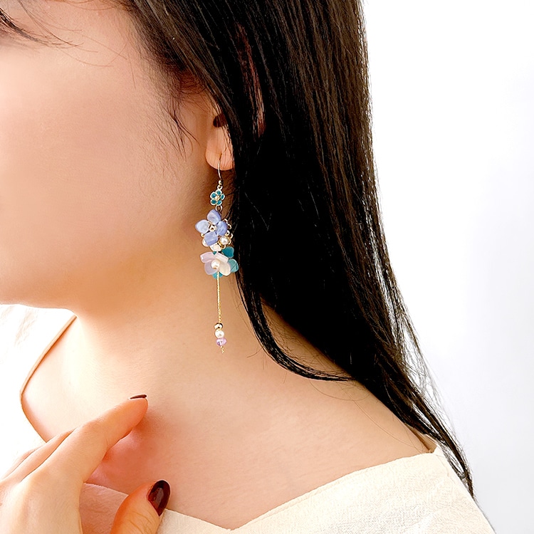 アクリルフラワー 4弁花 PK 約12mm｜樹脂素材パーツ【パーツクラブ