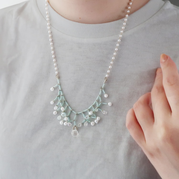竹ビーズで作る フリンジアクセサリー | ビーズ・パーツなどの