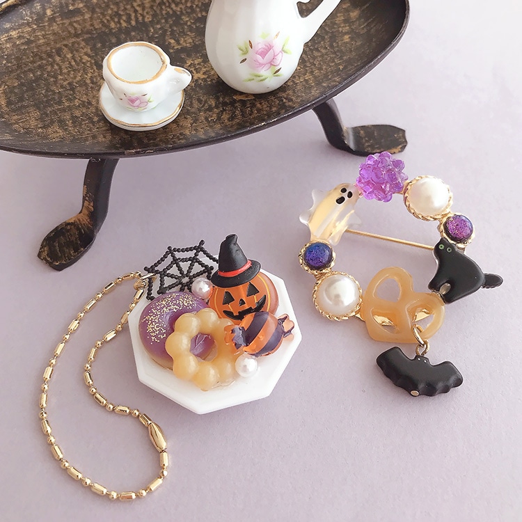 チャーム / ハロウィン / かぼちゃ（プラスチックビーズ）/ OR